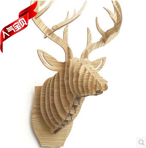 other Elk head wall hanging log animal head wall decoration wall decoration pastoral European style creative home decoration