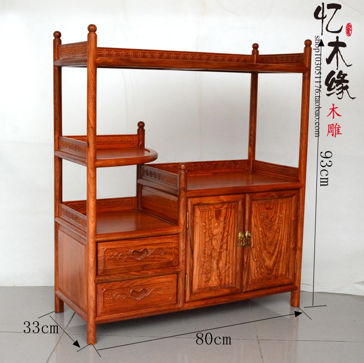 African Flowers Pear Wood Dining Cabinet Tea Water Cabinet Wine Cabinet Dining Room Red Wood Dining Cabinet Compartment cupboard Cupboard Bowl tray Cupboard Whole 2 doors