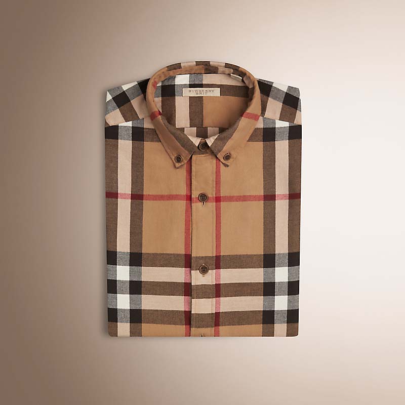 BURBERRY/格纹棉质法兰绒衬衫 40056161赠香水4支(限量100套)