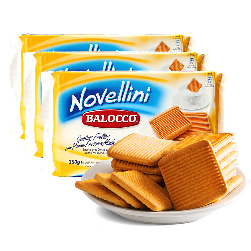 【天猫超市】意大利进口 Balocco 百乐可 饼干 鲜奶油蜂蜜味350g