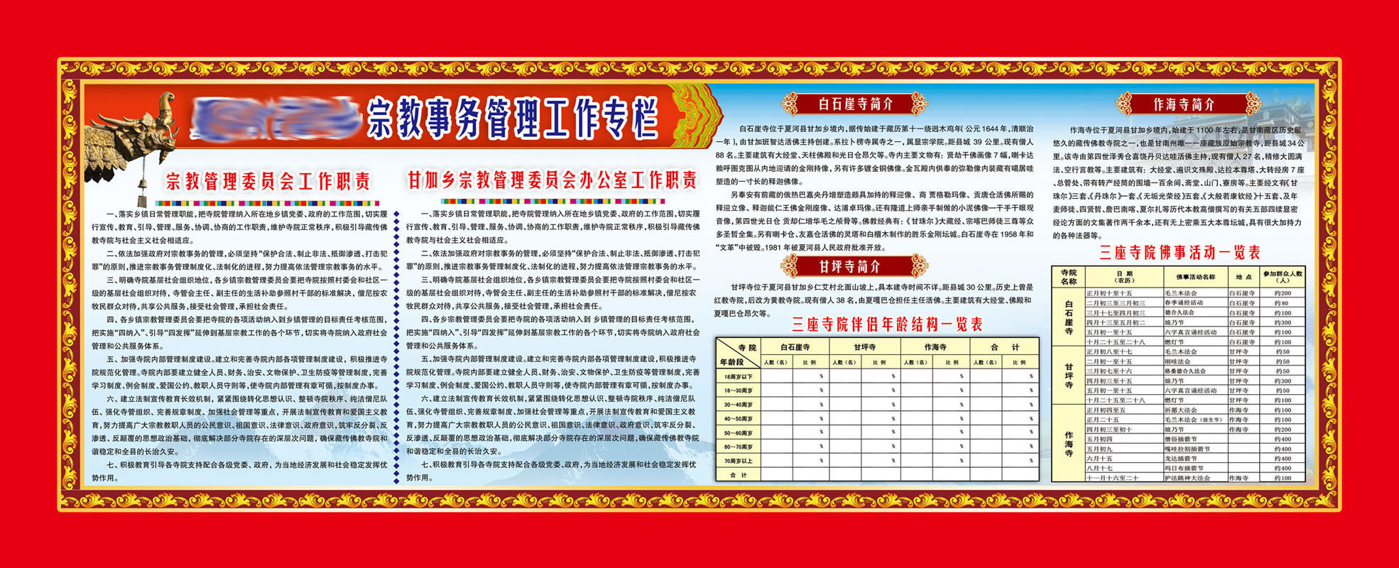 610办公装饰海报展板素材586宗教事务管理工作专栏