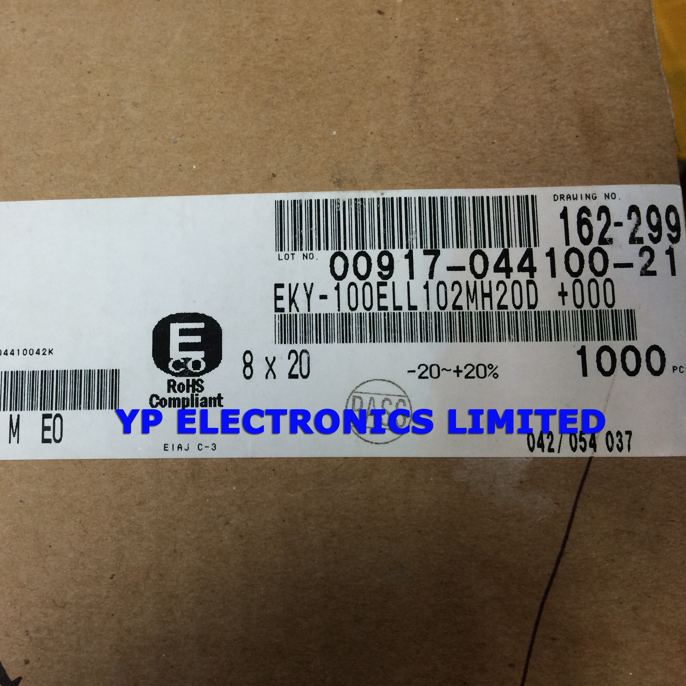 Chemical 10V1000UF 8X20 KZE Series High Frequency Low Impedance Black King Kong Long Life Pack 200