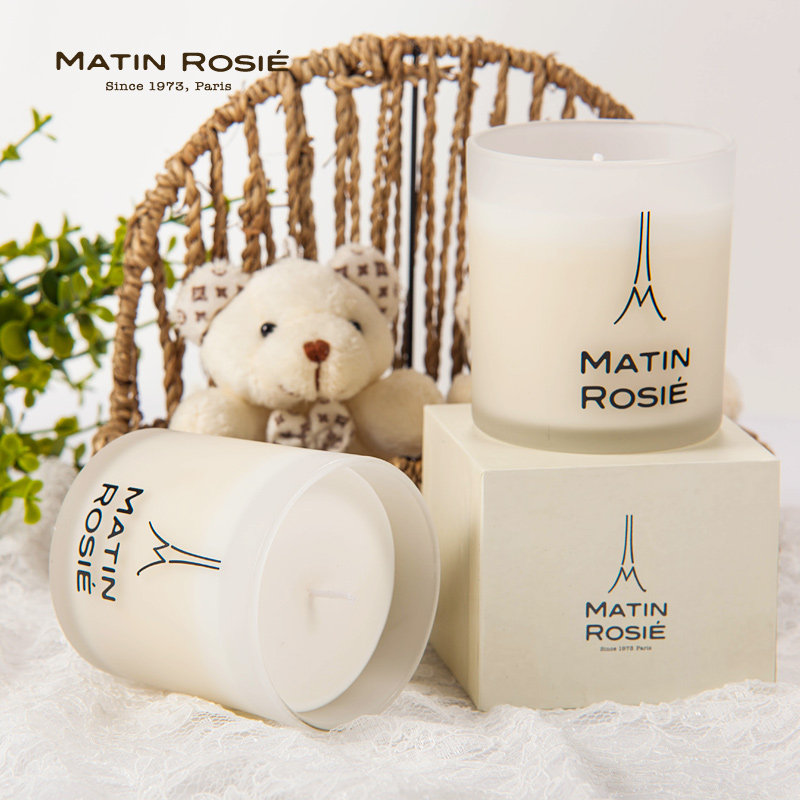 Matin Rosie欧洲进口天然玻璃大豆蜡 茉莉紫罗兰玫瑰花香薰蜡烛
