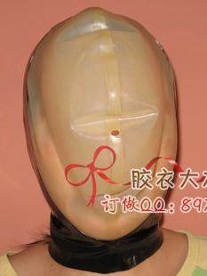 Sexy latex coat headgear mask face protruding open small hole Suction Headgear Handmade Headgear-Taobao