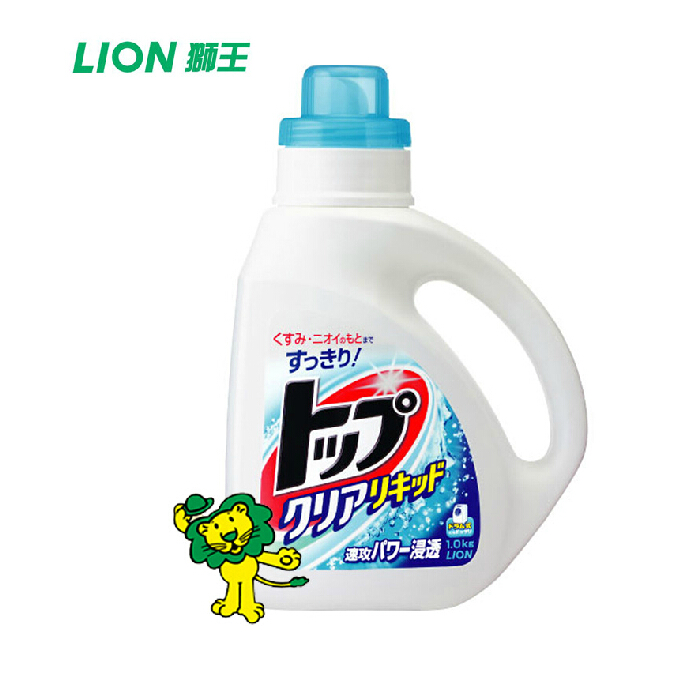 狮王TOP强效洁净洗衣液1kg日本进口洗涤剂衣物深层清洁衣服护色