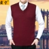 Áo len nam áo len nam mùa thu vest cổ chữ V nam thanh niên áo len hàn quốc Dệt kim Vest