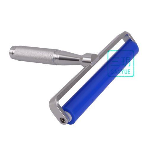 10 inch 25cm blue aluminum alloy high viscosity dust roller industrial manual electrostatic dust removal roller washable roller glue stick