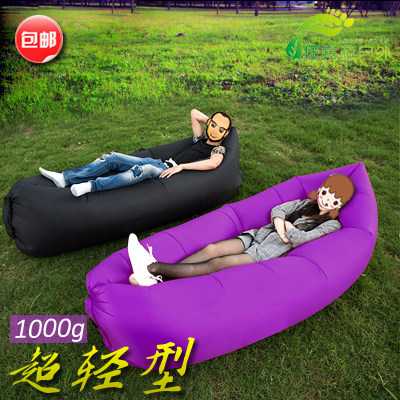 Outdoor pocket sofa portable air lazy fast pumping bed inflatable mat lunch bed beach mat