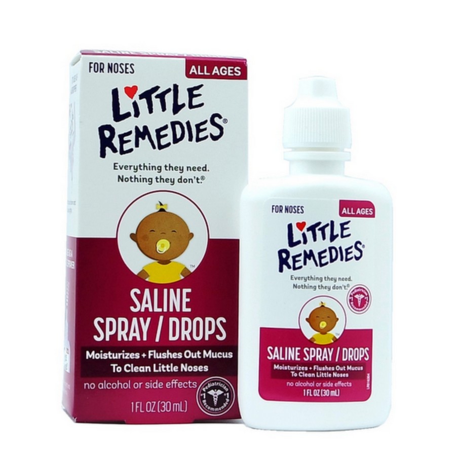 美国原装进口Little Noses 盐水滴鼻剂洗鼻剂 喷雾滴剂2合1 30ml