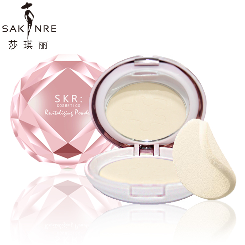 Sakinre/莎琪丽粉饼遮瑕定妆丝滑通透修容干粉控油焕颜感光粉蜜