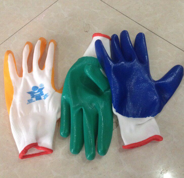 Yuxin Thirteen Needle Nitrile Gloves Labor Protection Nylon Oil Resistance Cutting Resistance Anti-skid Hanging Glue Repair Car Oil Protection Industry