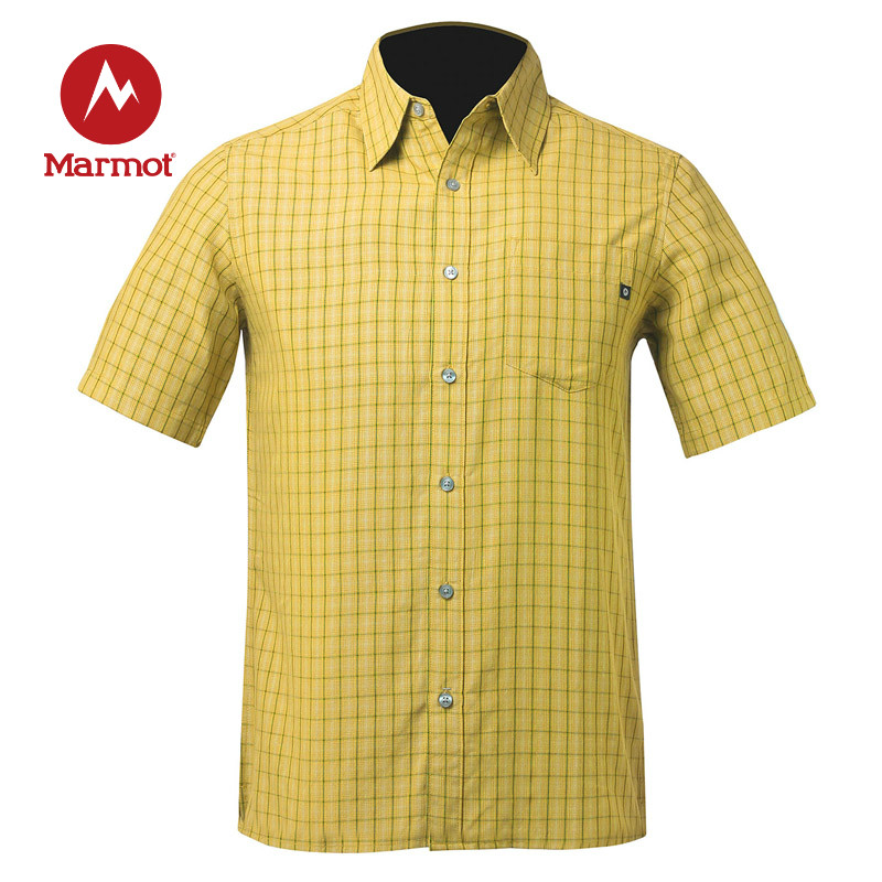 春夏新品MARMOT/土拨鼠 男款运动速干透气短袖衬衫 62220