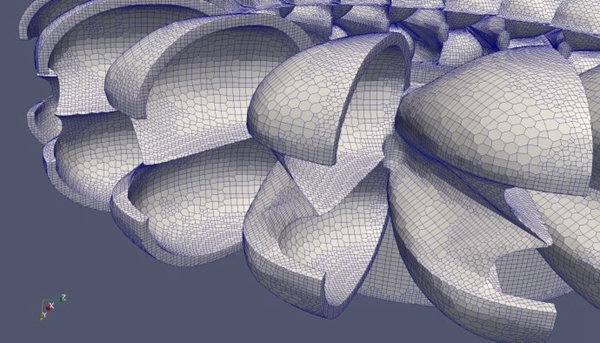 CFD does the casting process to simulate complex three-dimensional modeling-structured mesh division.