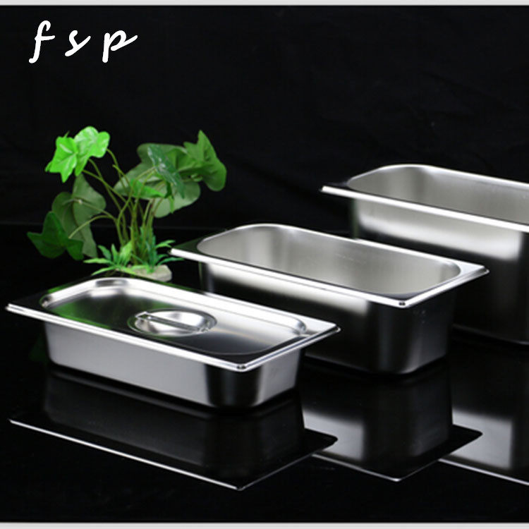 1 4 fraction pots stainless steel electrolytic thickening pots ice cream ice cream rectangular dish box food pot