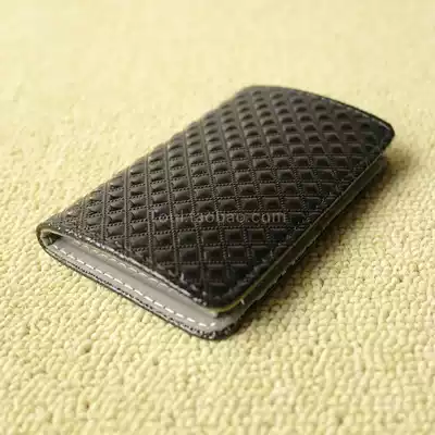 Korean leather business card box men's and women's card bag flip metal business creative business card case book
