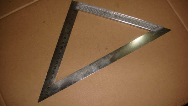 Flying swatter 200mm stainless steel triangular ruler corner ruler Wood special angle ruler triangular angle ruler