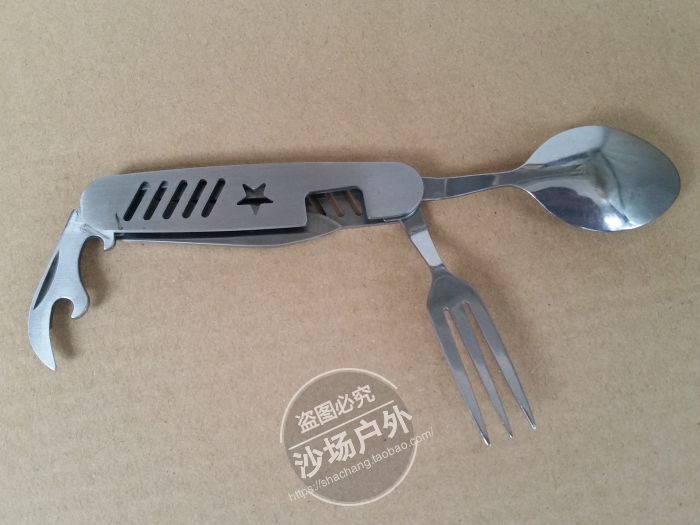 Fidelity multifunctional cutlery knife 304 stainless steel outdoor travel portable tool