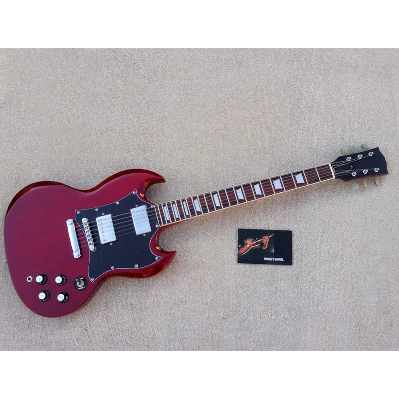 Limited Edition Gibson SG400 Electric Guitar Burgundy Devil's Horn Transparent Red Customizable