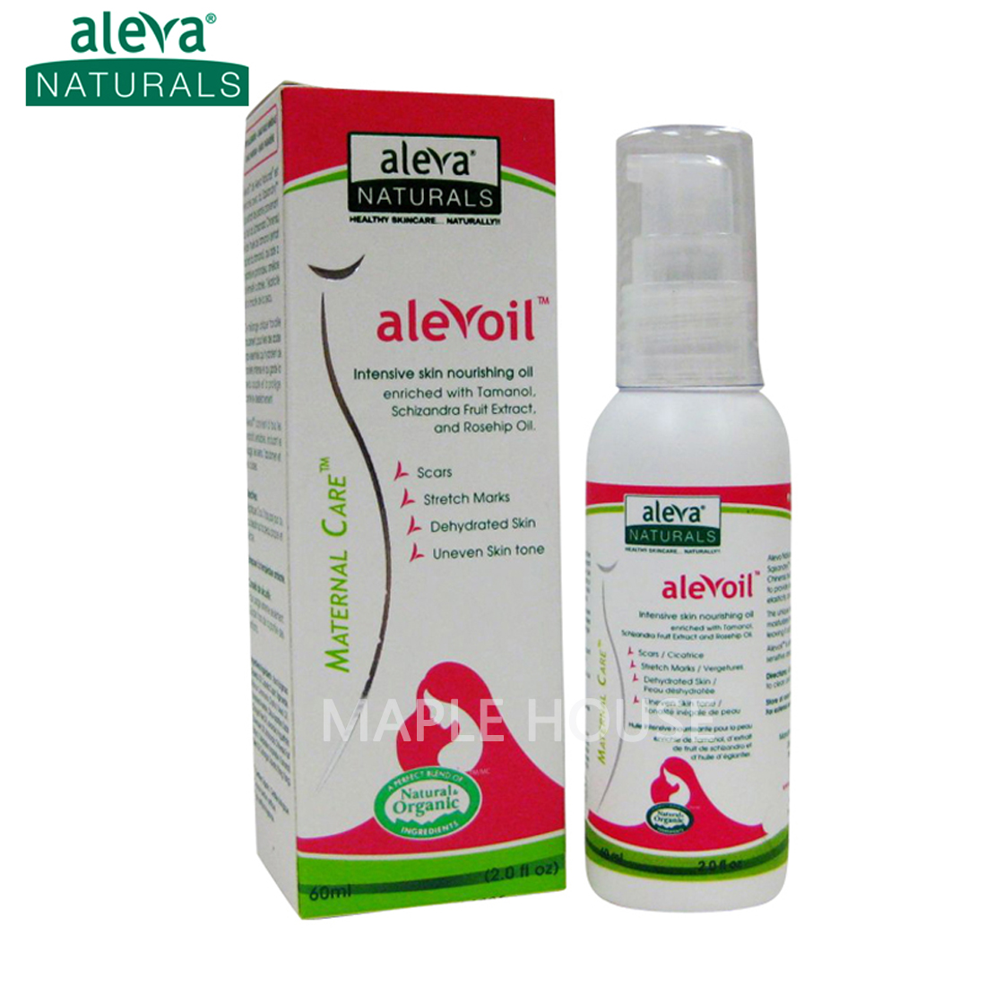 天猫国际直邮加拿大原装Aleva Nature Alevoil天然植物防妊娠纹油