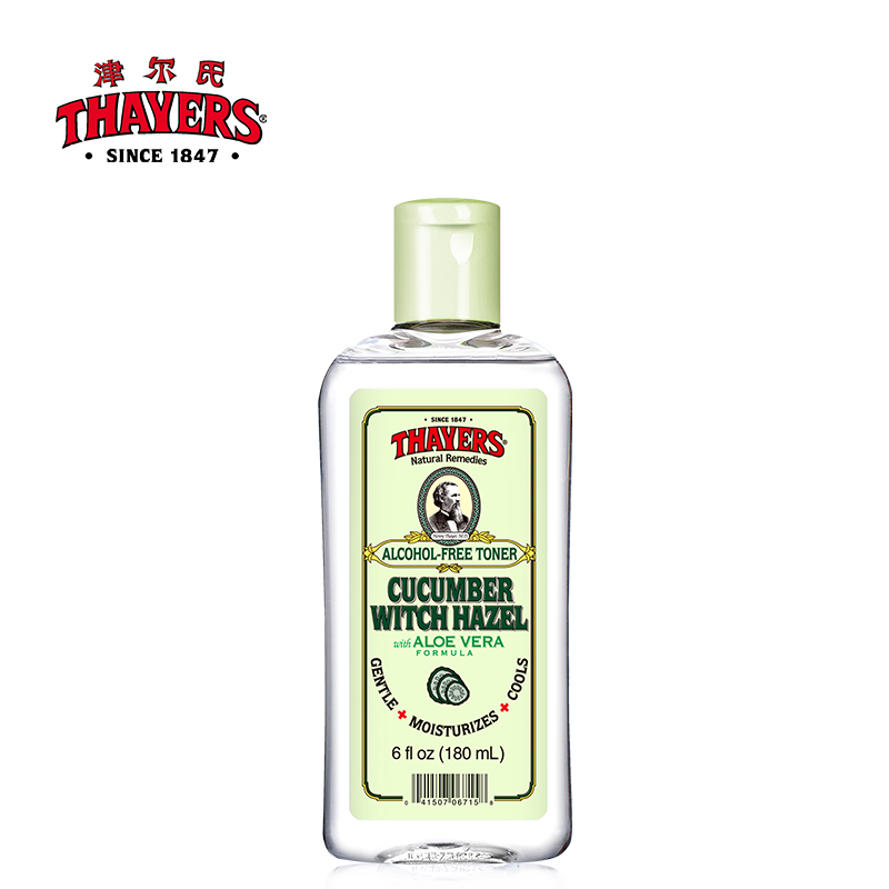 THAYERS/津尔氏金缕梅小黄瓜爽肤水180ml青瓜化妆水深层补水控油