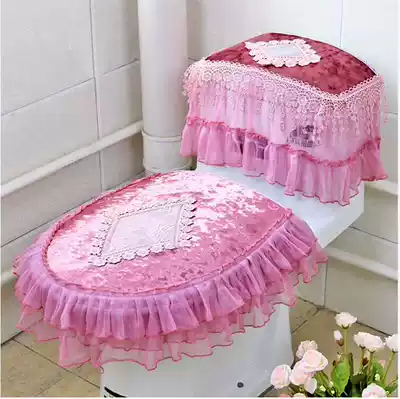 Toilet cushion three-piece toilet seat toilet seat toilet lace Four Seasons plush Universal Toilet cushion