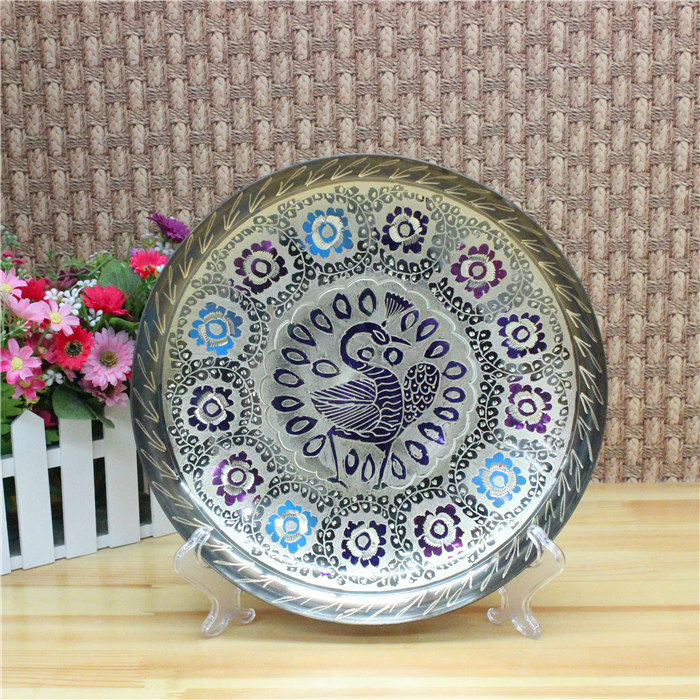 Pakistan Bronze Ware Handicrafts Direct Copper Sculpture 12 Inch Craftsmanship Hanging Pan Home Swing Accessories Gift BT593