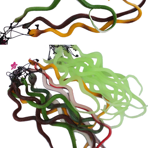 B1542 Simulation Snake 10 Rubber False Snake Pendant Stall Toys Yiwu 2 yuan