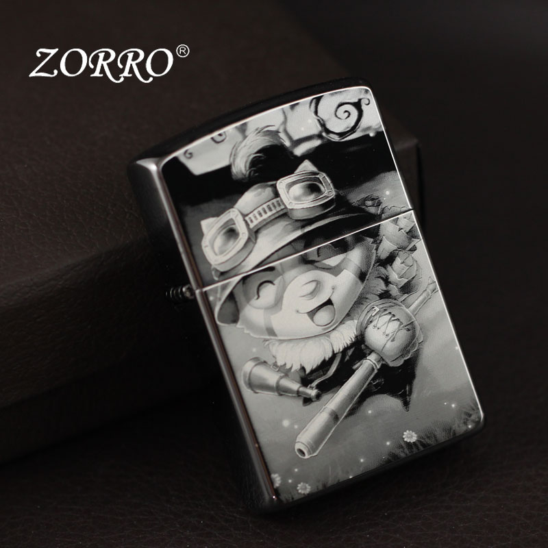 Personality Customized ZORRO Sullo Kerosene Lighter King Glory Creative Gift Black Ice Hero League Series