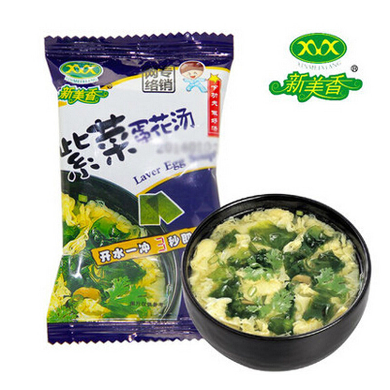 【天猫超市】新美香紫菜蛋花汤8g休闲方便零食速食蔬菜汤鲜蔬汤料