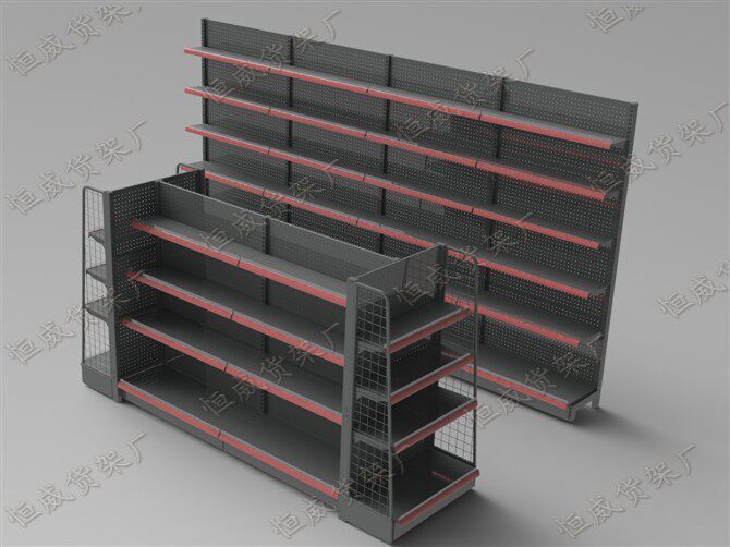 Boutique thickened gray supermarket imported food shelves Cosmetics Pet shop Convenience store optional supermarket shelves