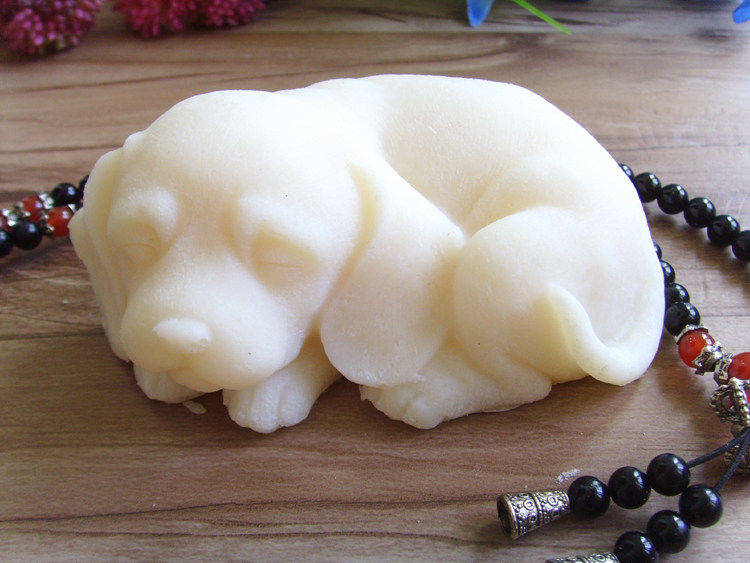 Handicraft silicone mold fertilizer die gift decoration die sleeping dog D017