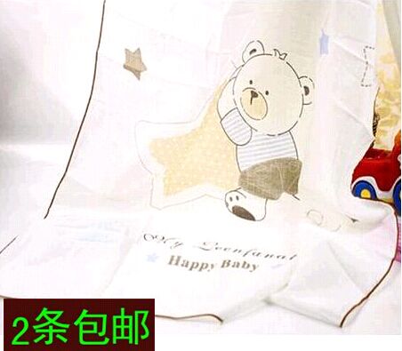 正品丽婴十八坊8687宝宝婴儿柔软的纱布浴巾大浴巾纯棉97*90