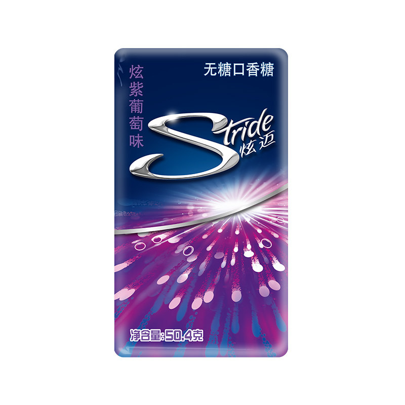 【天猫超市】亿滋炫紫葡萄味无糖口香糖28片装50.4g 清新口气
