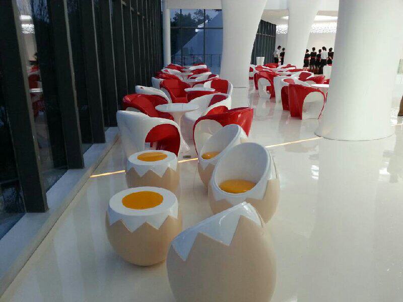 Supply new creative casual chair Fibreglass Seat Resin Mall Rest Chair Landscape Sculpture