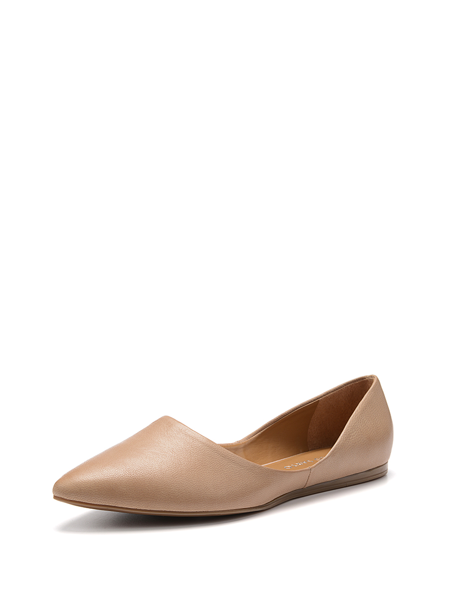 FRANCO SARTO|杏色简约尖头平底鞋