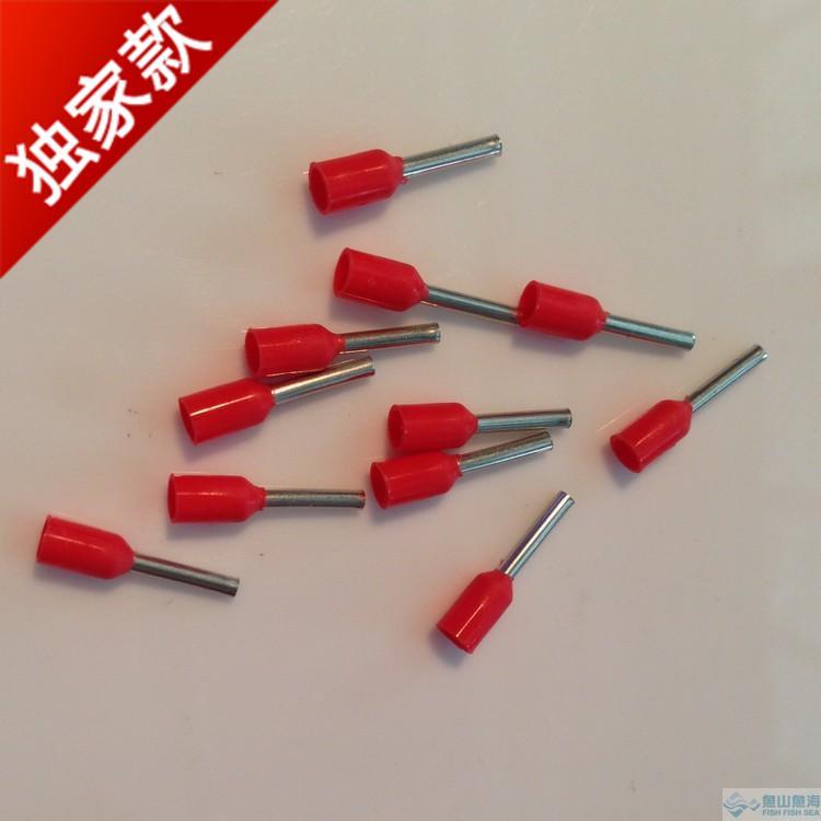 Little red head fishing small piece of macaroni Copper nickel plated red luring column spacebeans 1 - 1 4 aperture