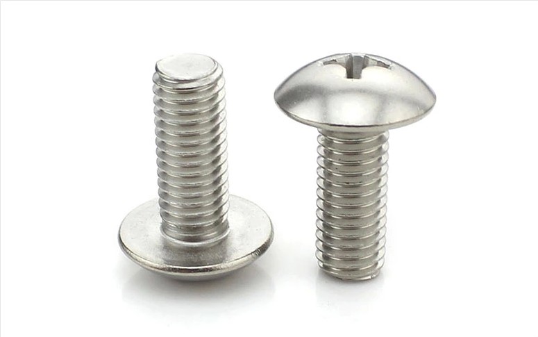 Stainless steel 304 flat cross screw grinding mushroom head umbrella flat large head screw M3M4 M5