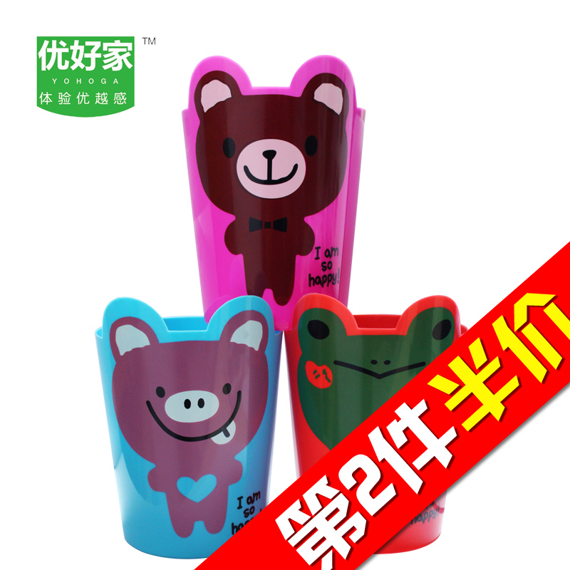 【天猫超市】优好家卡通垃圾桶 hz桌面清洁收纳桶杂物桶 颜色随机