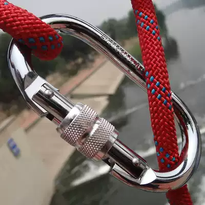 25KN main lock O-lock CE certification mountaineering hook safety buckle thread lock escape equipment fast hanging alloy steel