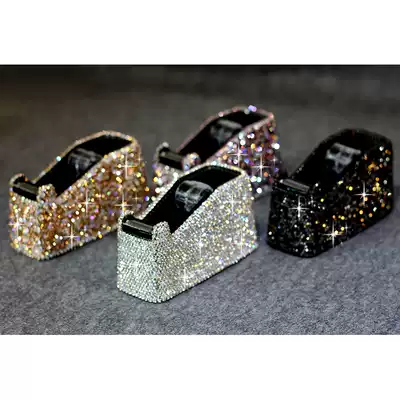 Diamond large stationery tape seat office ornaments full drill glue machine rubber machine small transparent tape cutter