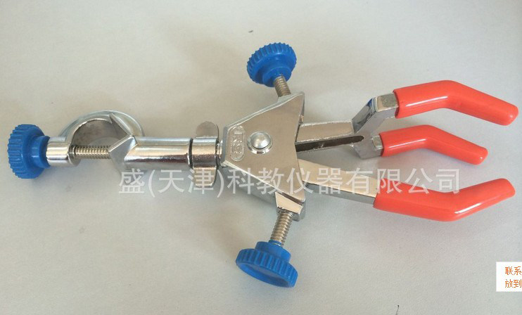 Three-claw clamp-changing double-adjustment Wanuse clamp-burn bottle clamp condensation pipe clamp universal clamp zinc aluminum alloy chrome-plated large