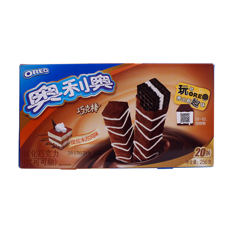 【天猫超市】亿滋 奥利奥威化饼干巧克棒提拉米苏味256g