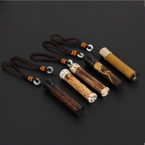 Plum deer bamboo Zizhu Gold silk Bamboo Bodhi bamboo toothpick tube Bamboo portable storage box Incense incense tube toys