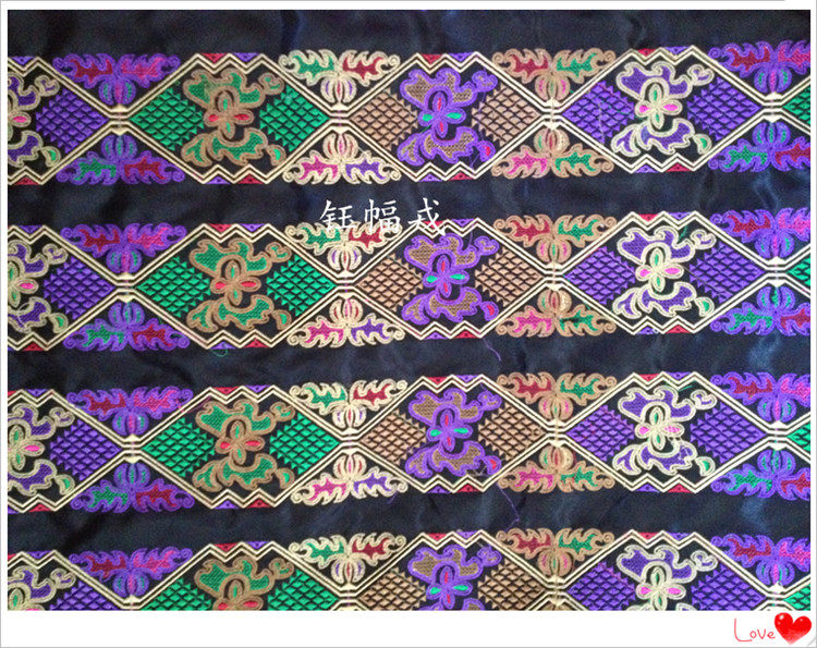 Ethnic Accessories Yunnan Impressions Featured Embroidery Lace Width 7 5CM