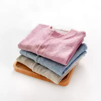 Tianzhu cotton pure cotton children's long-sleeved cardigan jacket men and women baby children's autumn clothes Shandong online shop