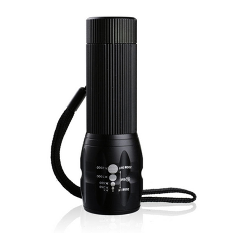 led strong light flashlight three-speed zoom outdoor riding equipment long-shot focusing waterproof mini flashlight