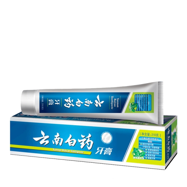 云南白药牙膏 100g /210g薄荷清爽型 除口臭 清新口气 口腔溃疡