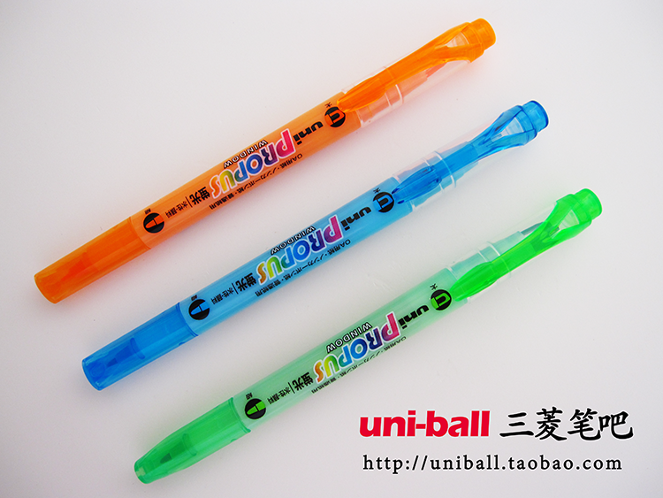 Uni Mitsubishi PUS-102T transparent window fluorescence pen