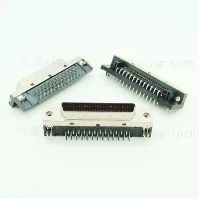 Yunteng MDR50MS-90 scsi P C B board end special male head 50 core DB type curved foot small black clip