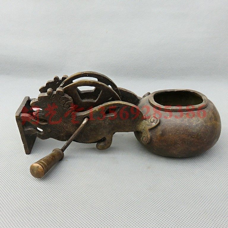 Copper Art Hall antiques Miscellaneous brass ink bucket old-fashioned copper ink bucket bronze woodworking ink bucket props ornaments